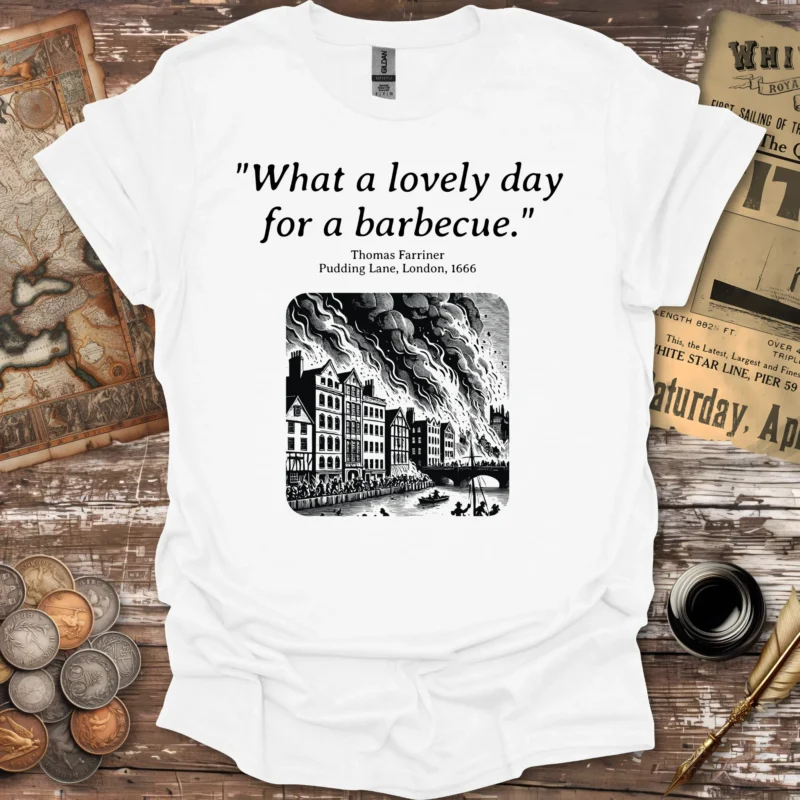 Great Fire of London Thomas Farriner Quote T-shirt