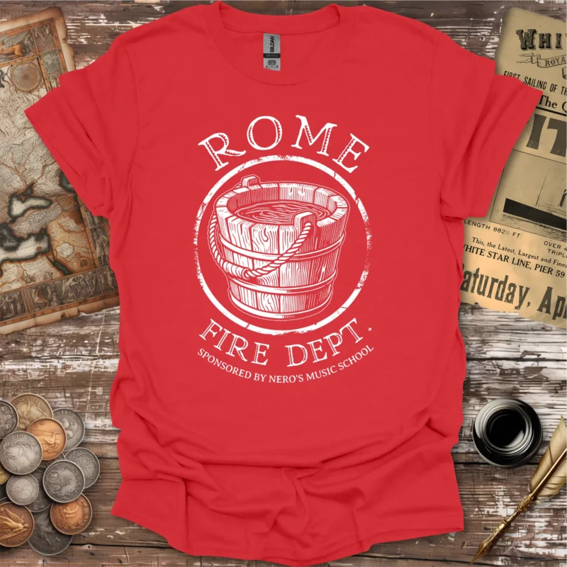 Rome Fire Department Sponsored By Nero T-shirt