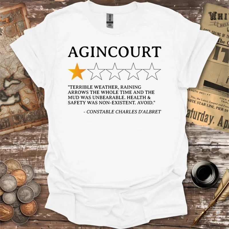 Agincourt Review by Constable Charles D'Albret T-shirt