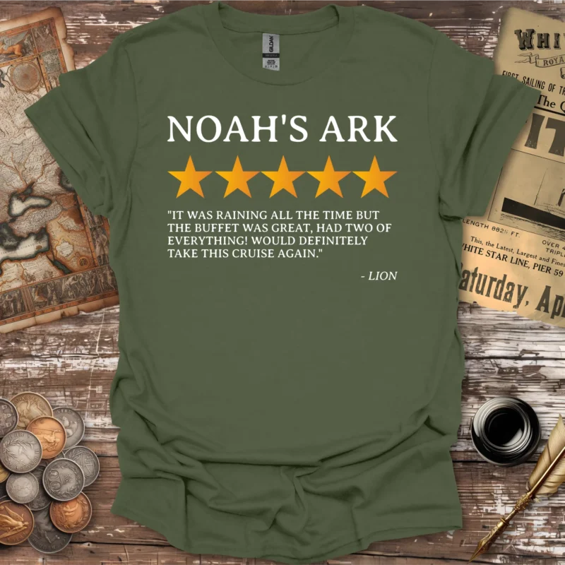 Noah's Ark Review by a Lion T-shirt