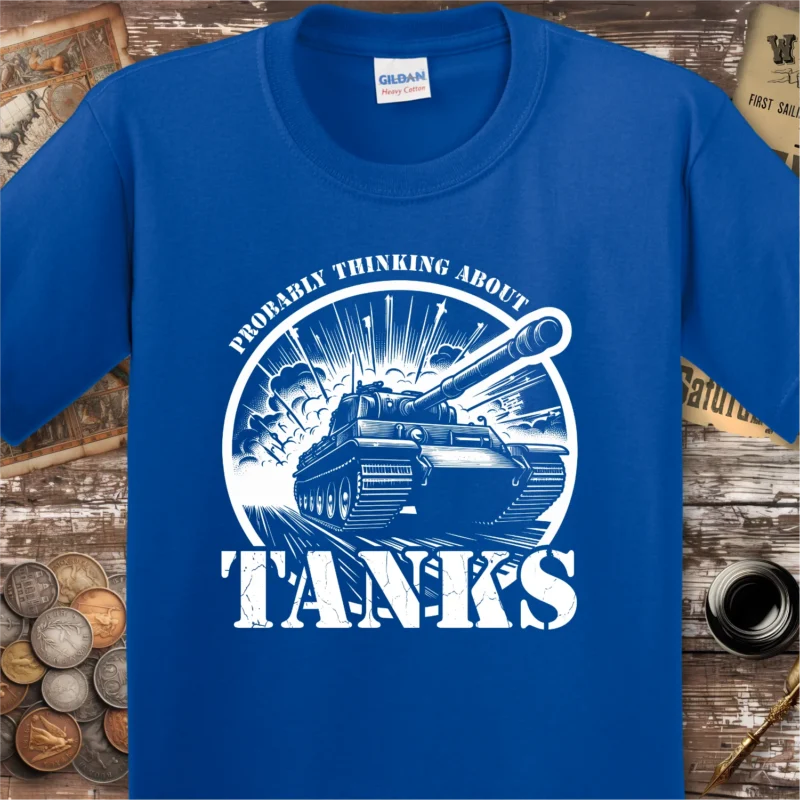 Probably Thinking About Tanks Kids T-shirt