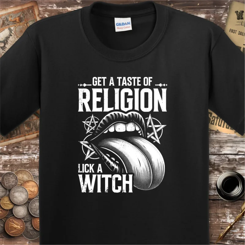 Get A Taste Of Religion Lick A Witch Kids T-shirt