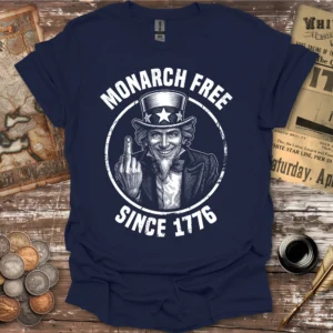 Monarch Free Since 1776 American Independence T-shirt