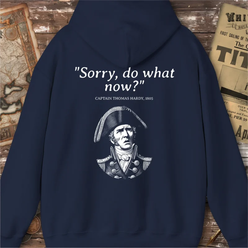 Nelson Thomas Hardy Quote Hoodie, Back Print