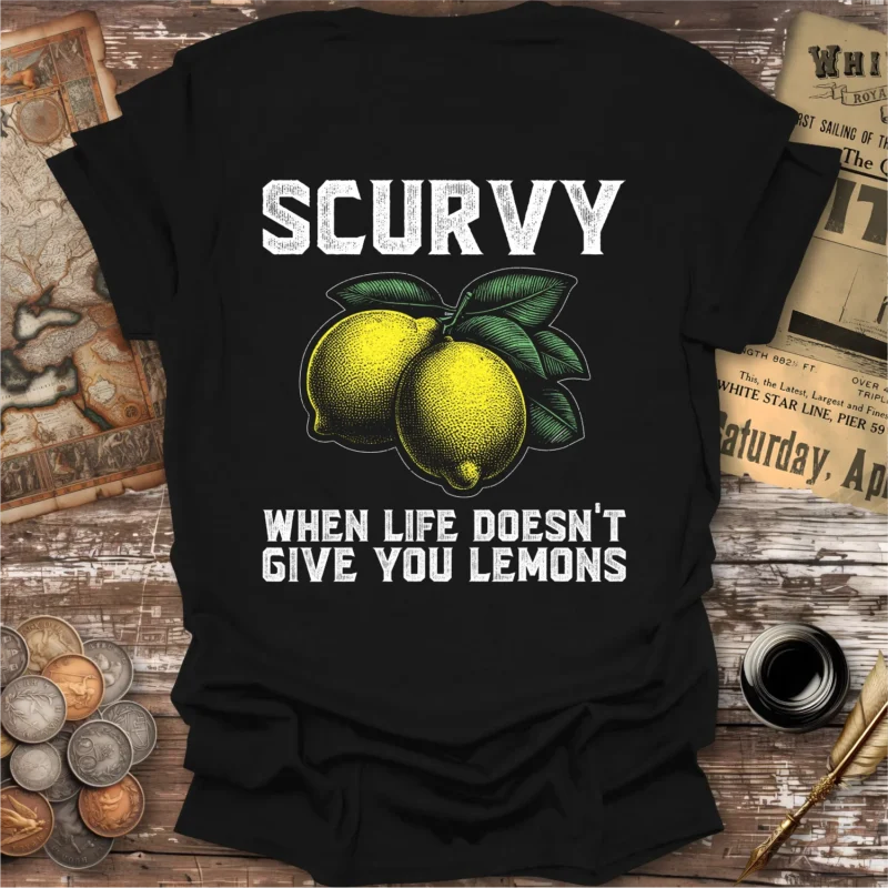 Scurvy When Life Doesn’t Give You Lemons T-shirt, Back Print