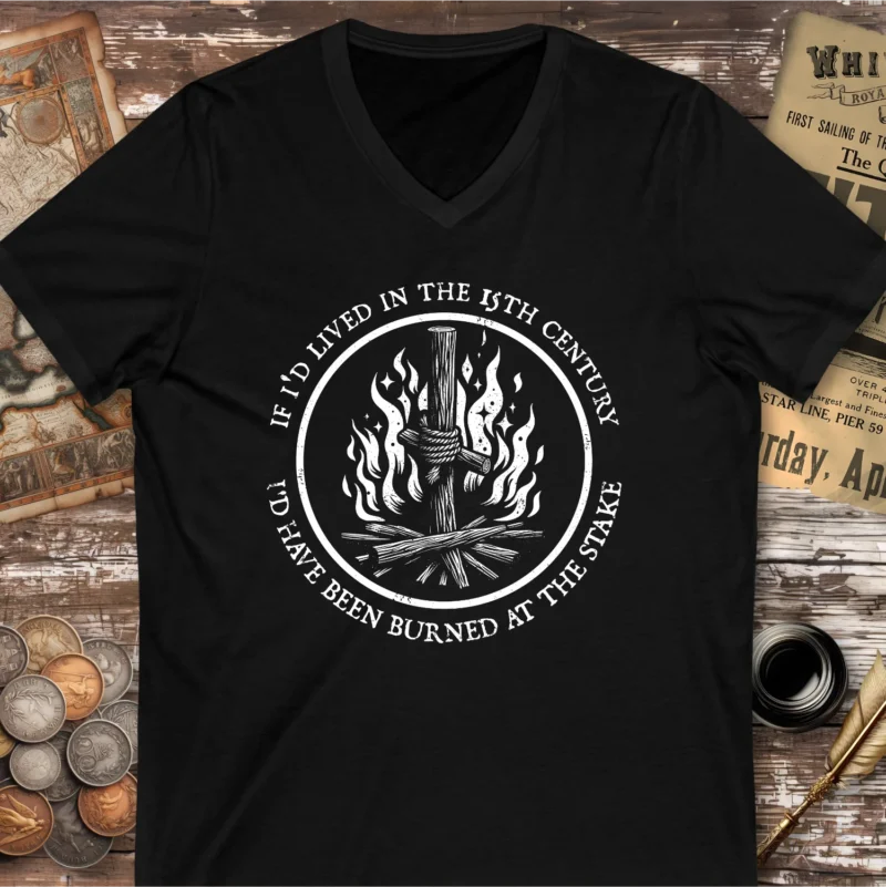 Burned At The Stake V-neck T-shirt