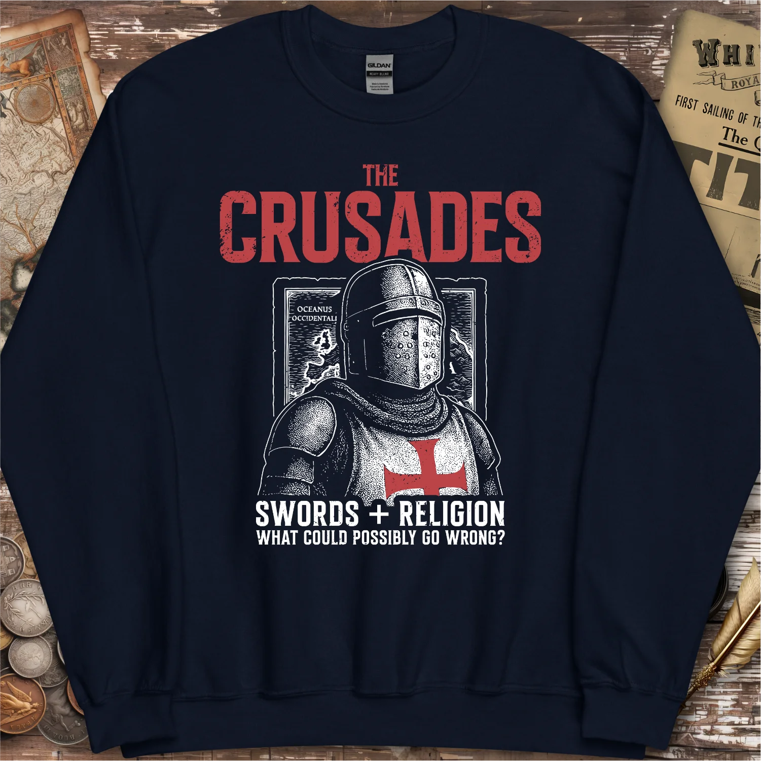 The Crusades Swords And Religion Sweatshirt