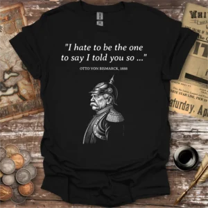 Otto Von Bismarck Told You So Quote T-shirt