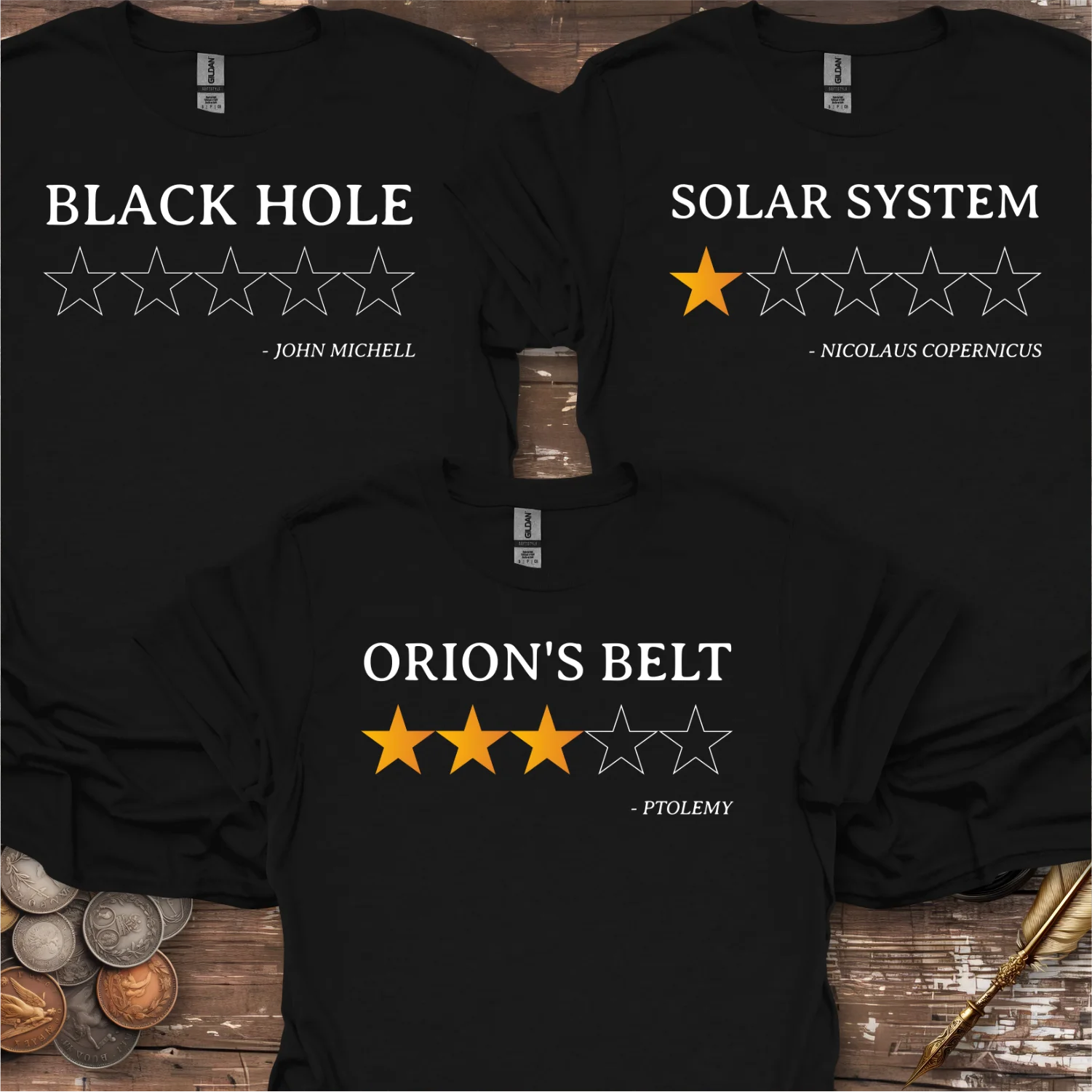Astronomy Reviews Three T-shirt Bundle