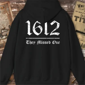 1612 They Missed One Pendle Witch Trials Hoodie, Back Print