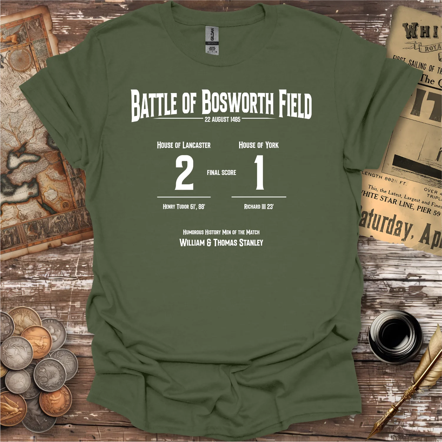 Battle Of Bosworth Field Football Match T-shirt