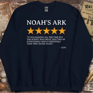Noah’s Ark Review by a Lion Sweatshirt