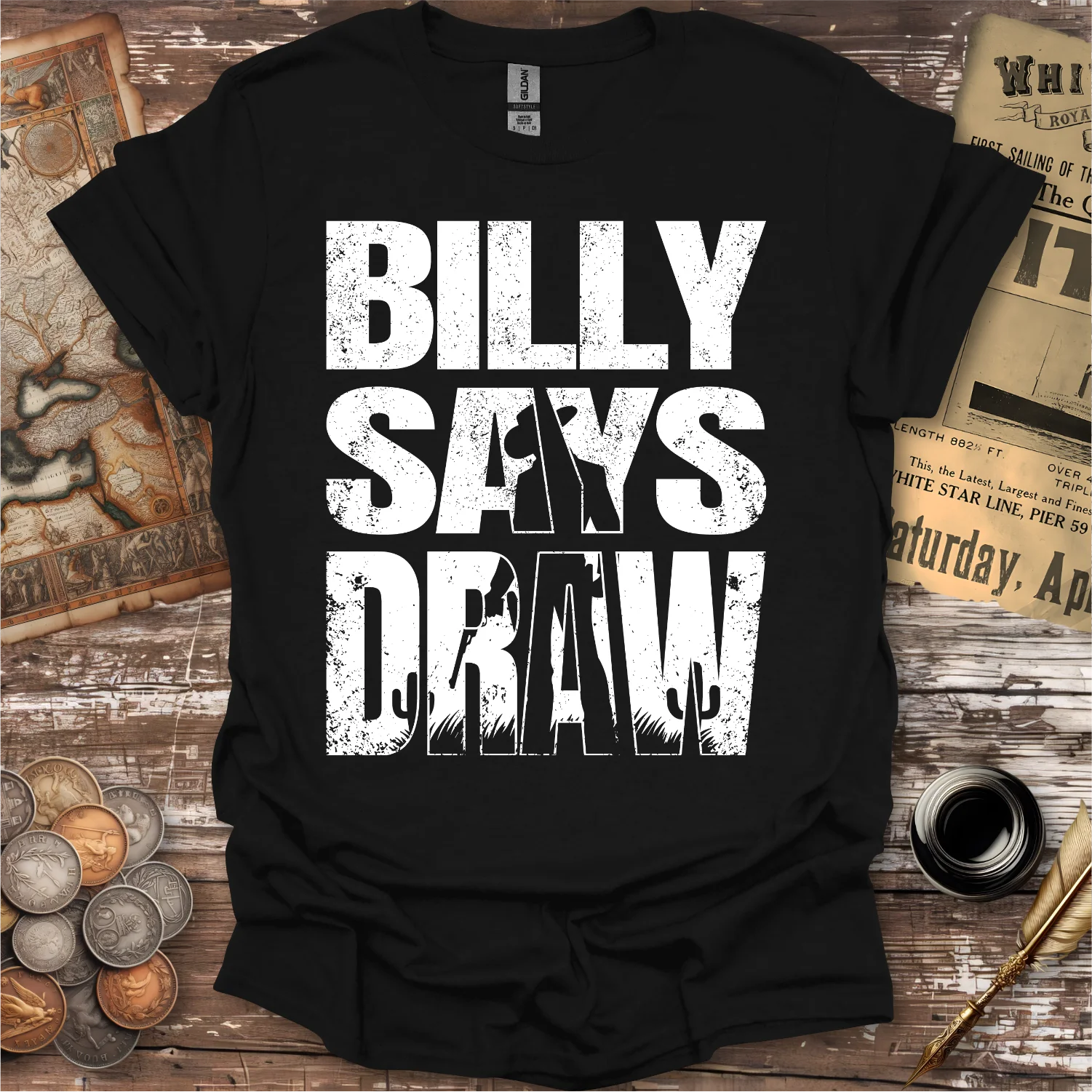 Billy Says Draw Billy The Kid T-shirt