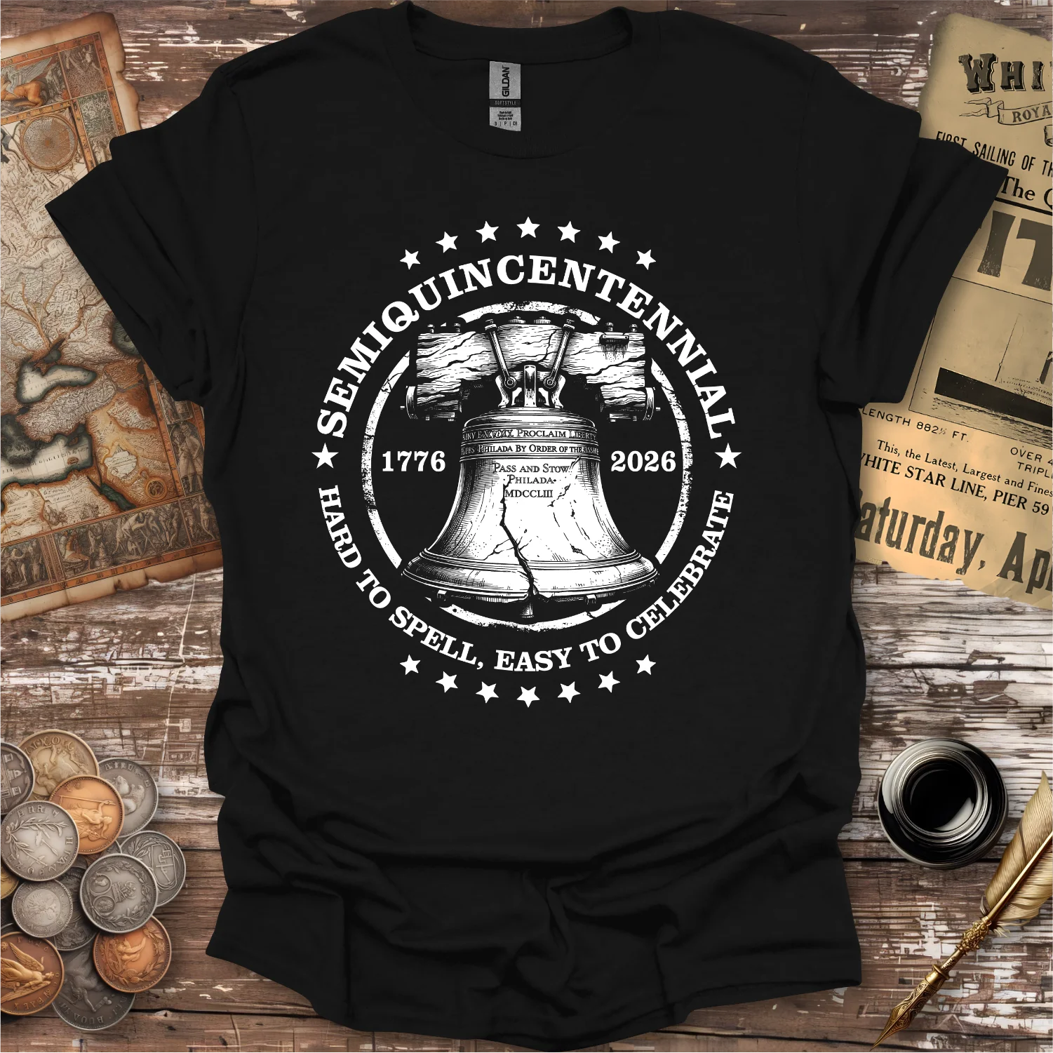 Semiquincentennial Hard To Spell T-shirt