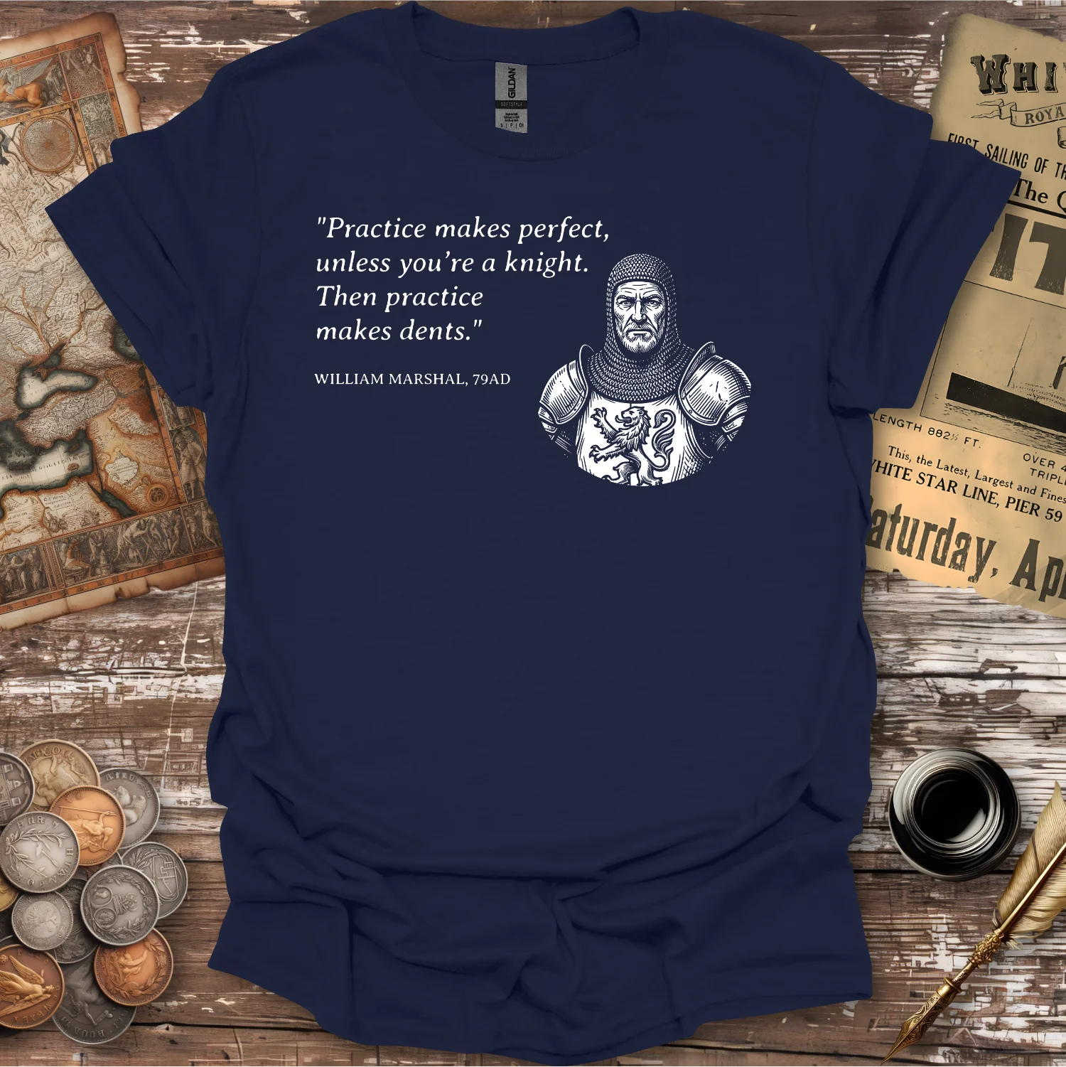 Practice Makes Perfect Medieval Knight T-shirt