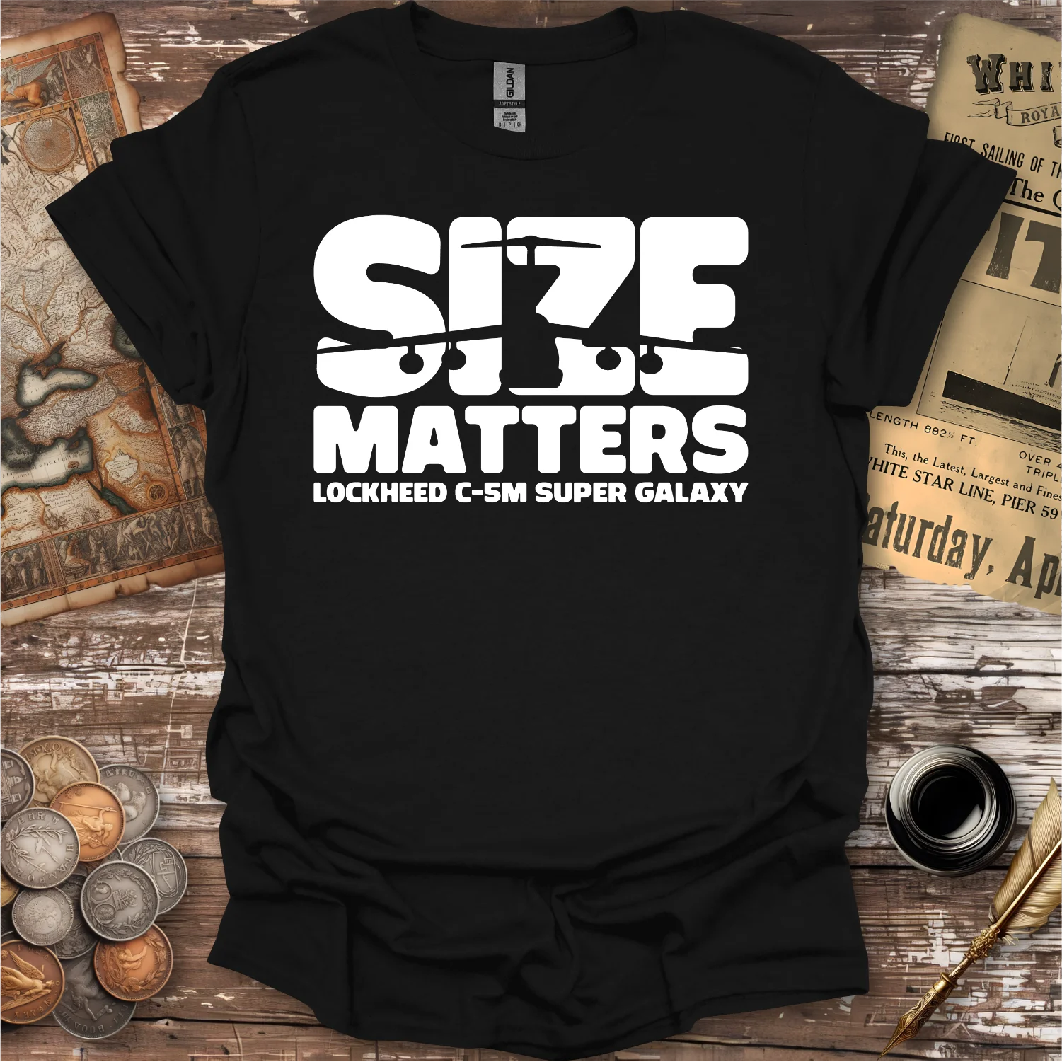 Size Matters Lockheed C-5M Super Galaxy T-shirt