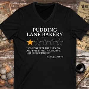 Pudding Lane Bakery Review V-neck T-shirt