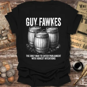 Back Print, Guy Fawkes Honest Intentions T-shirt