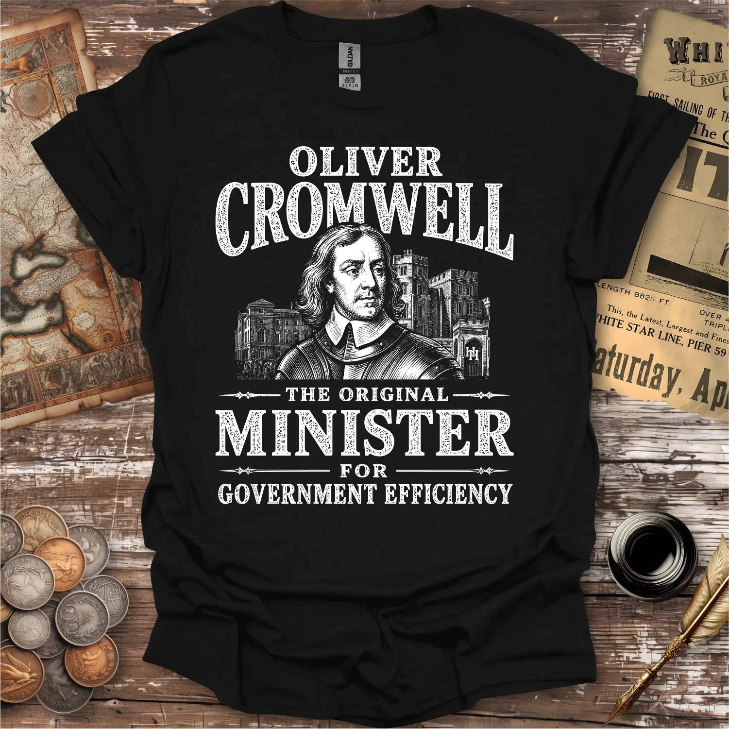 Cromwell Minister For Government Efficieny T-shirt