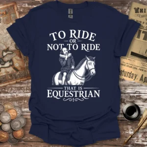 To Ride Or Not To Ride Shakespeare T-shirt