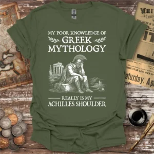 Achilles Shoulder Greek Mythology T-shirt