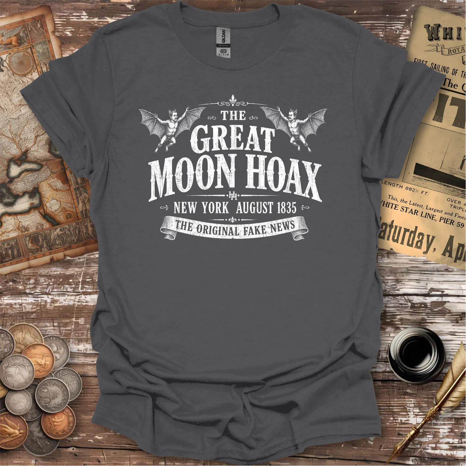 The Great Moon Hoax Fake News T-shirt