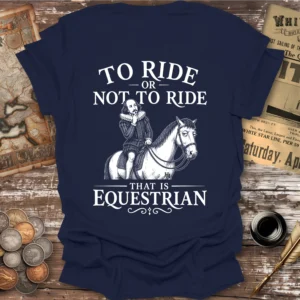 Back Print, To Ride Or Not To Ride Shakespeare T-shirt