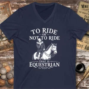 To Ride Or Not To Ride Shakespeare V-neck T-shirt
