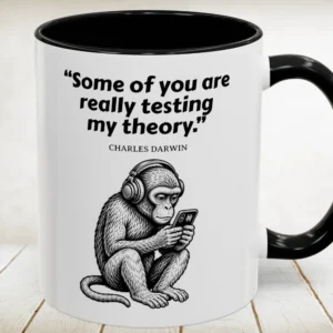Theory Of Evolution Quote By Darwin Accent Mug