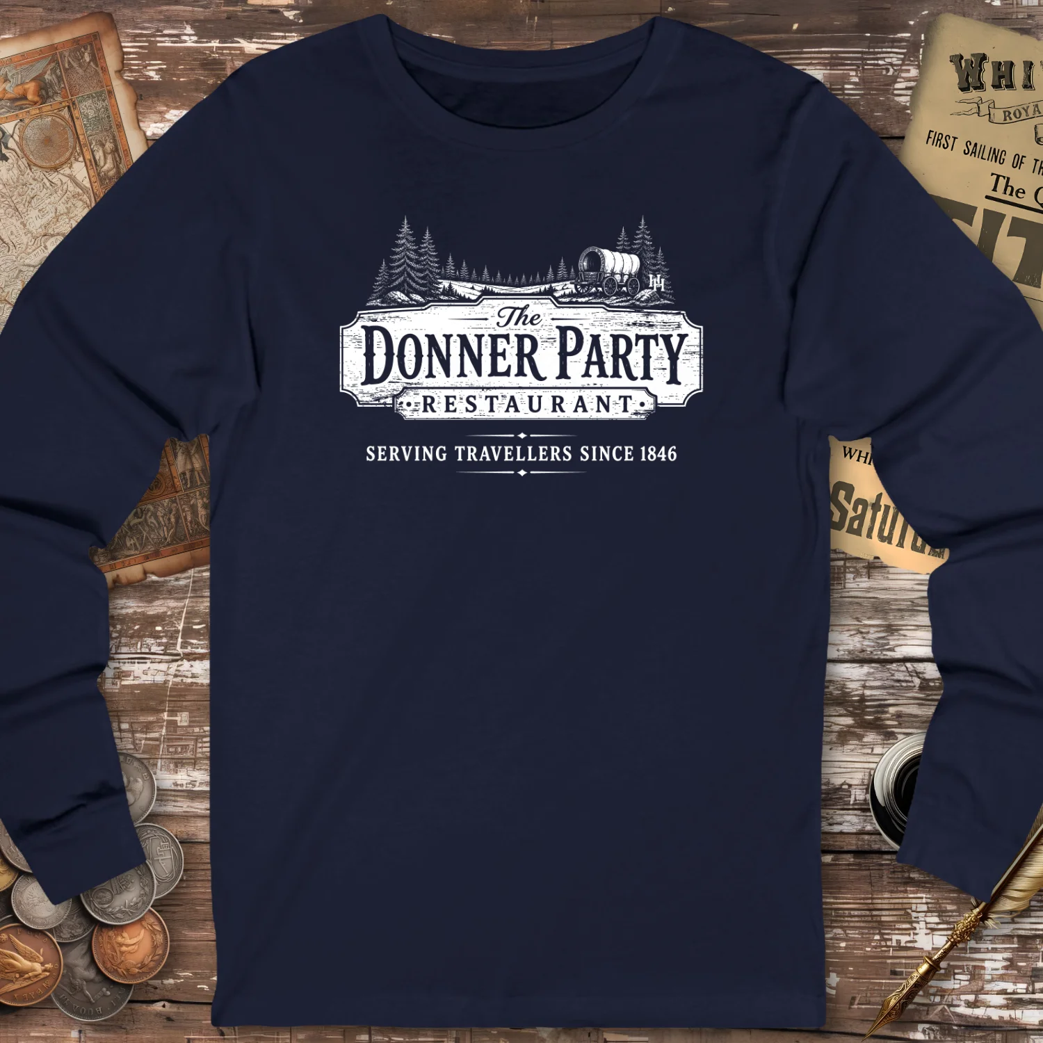 The Donner Party Restaurant Long Sleeve T-shirt - Image 2