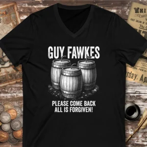 Guy Fawkes Please Come Back V-neck T-shirt