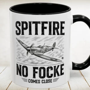 Spitfire No Focke Comes Close Accent Mug